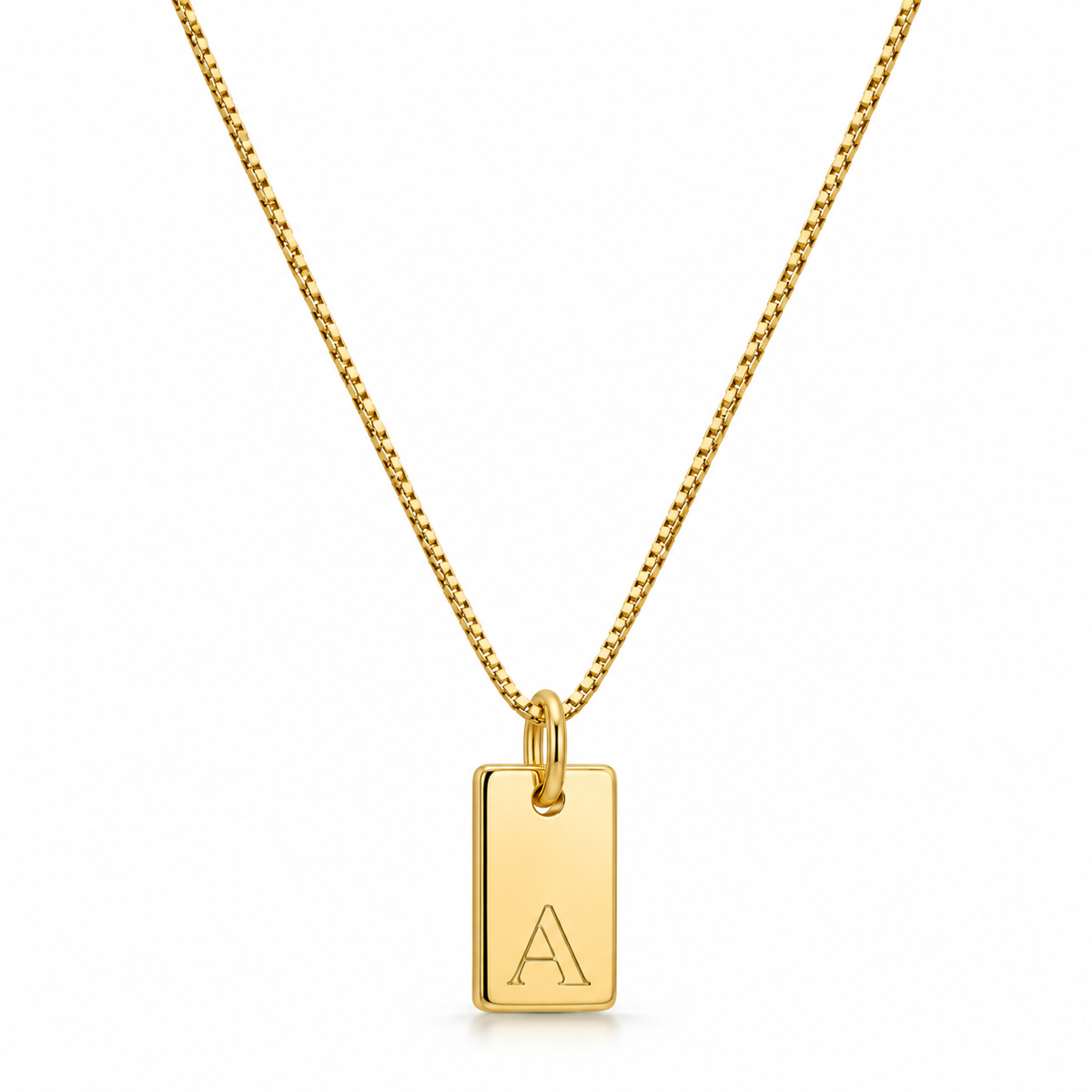 Platte Ketting - Goud