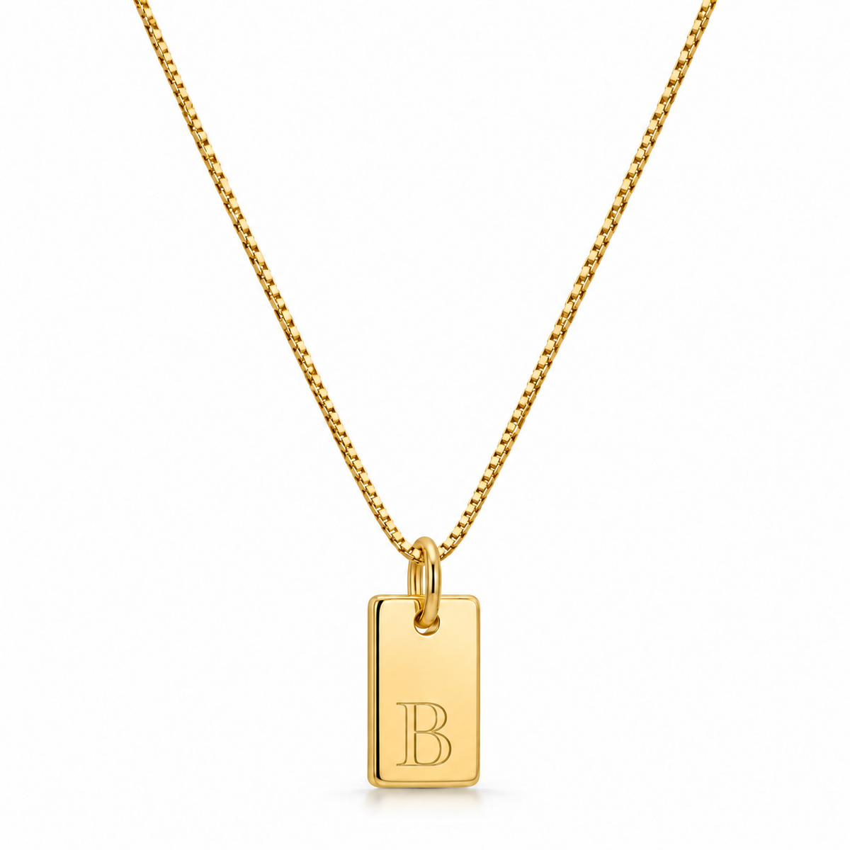 Platte Ketting - Goud