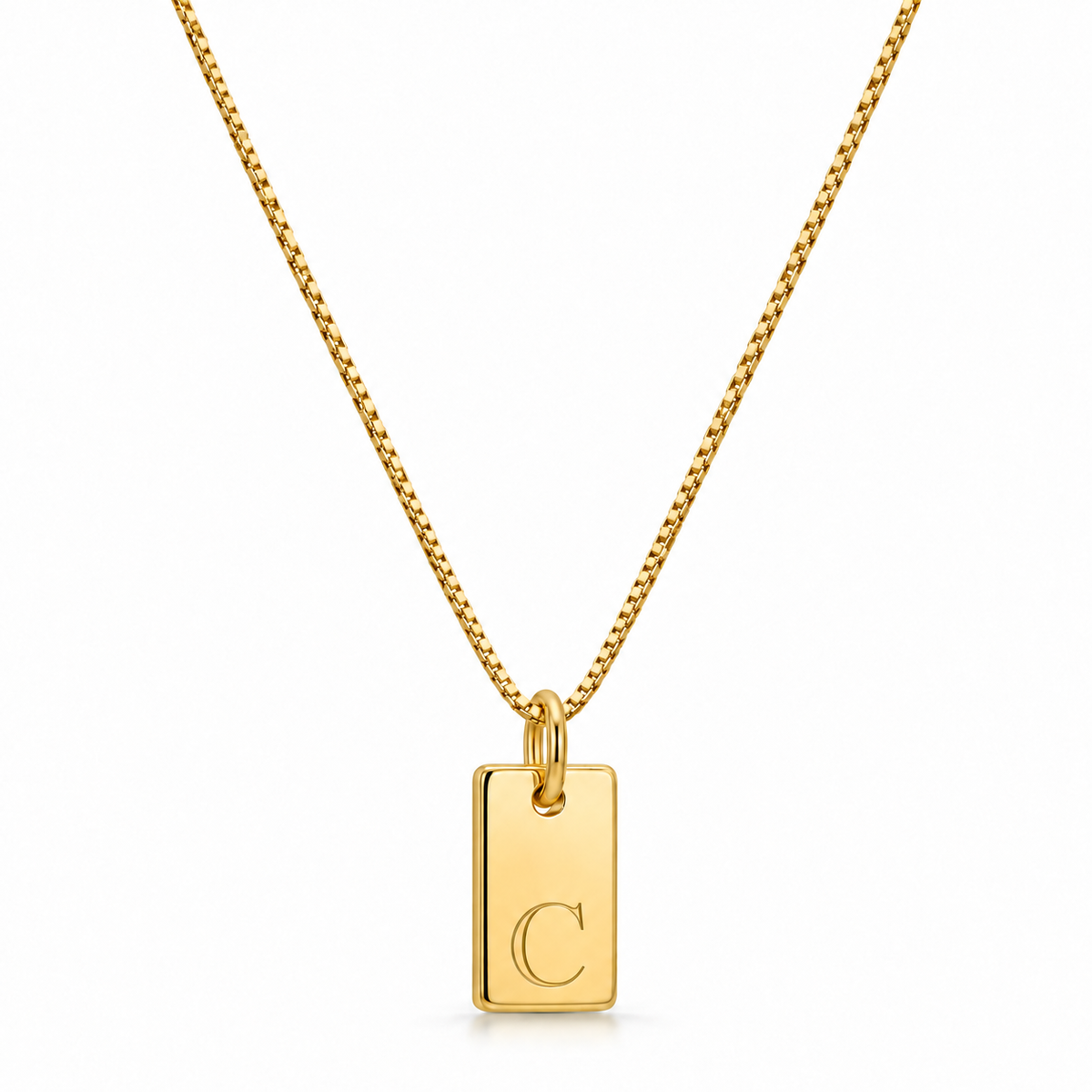 Platte Ketting - Goud