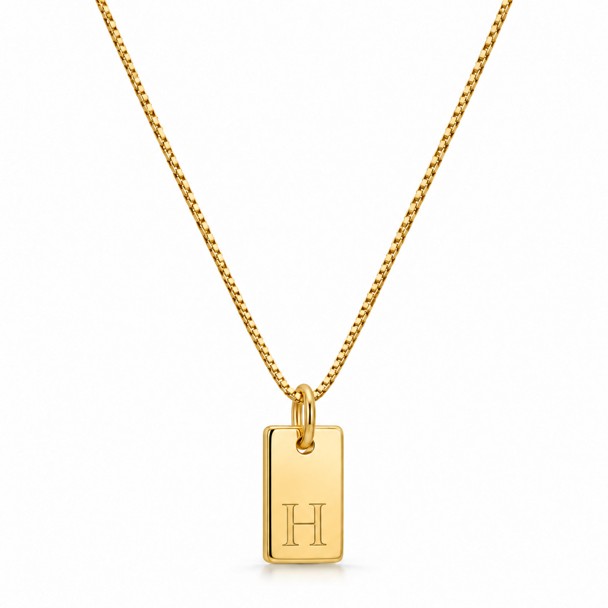 Platte Ketting - Goud
