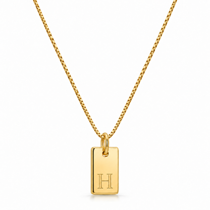 Platte Ketting - Goud