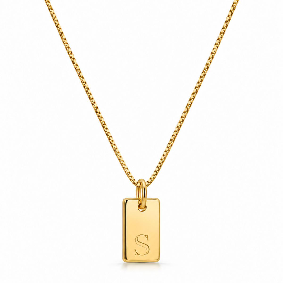 Platte Ketting - Goud