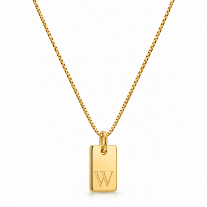 Platte Ketting - Goud