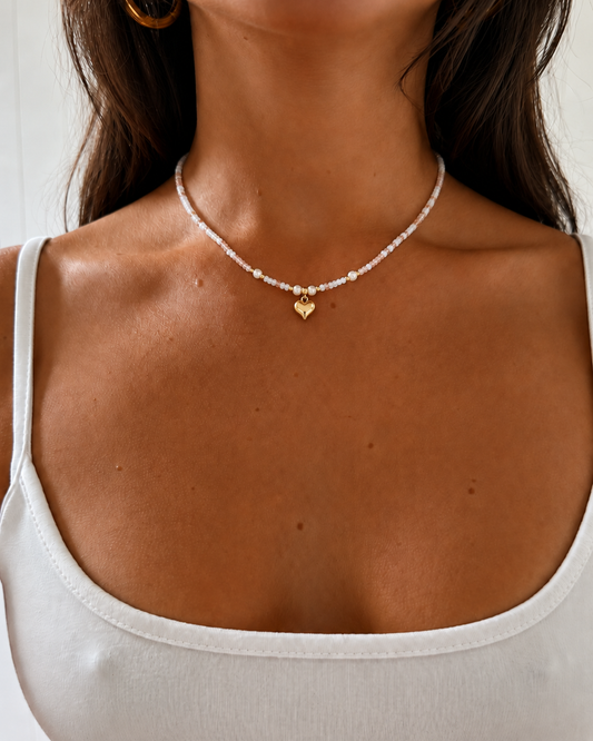 Elia Hart Parelketting - Goud