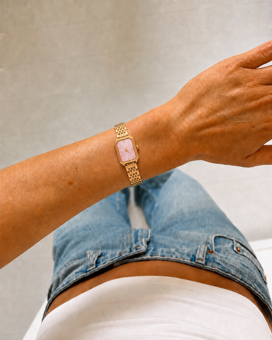 Aira Horloge - Goud / Roze