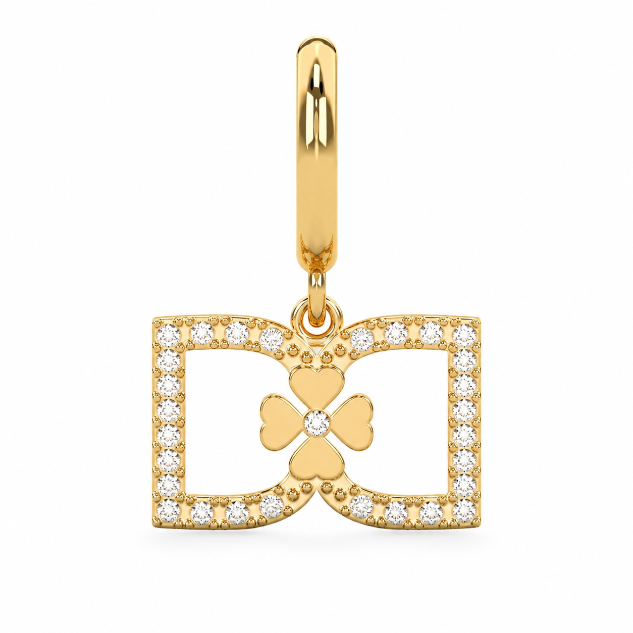 DD Hoops met Diamant - Goud