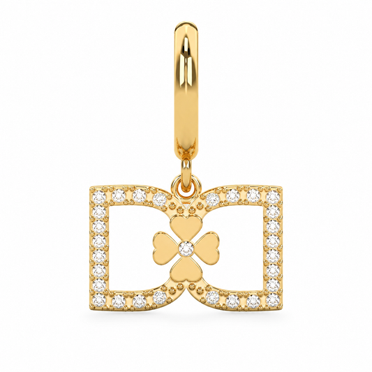DD Hoops met Diamant - Goud