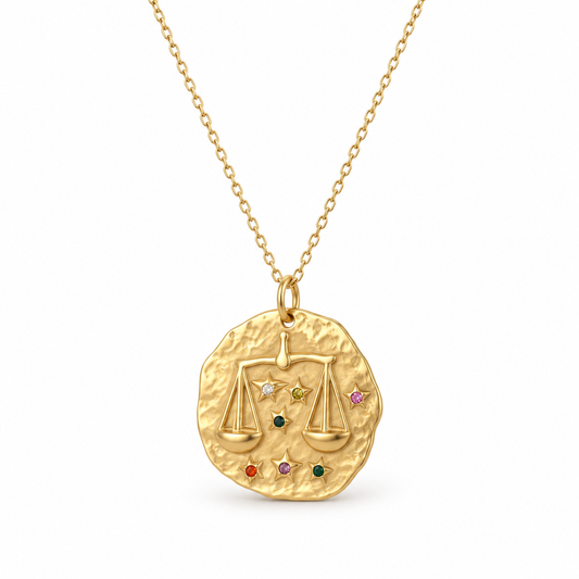 Celestia Sterrenbeeldketting - Goud / Weegschaal