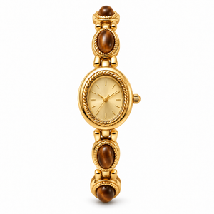 Amalfi Horloge - Goud / Bruin / Goud