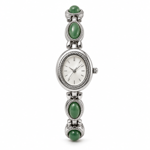 Amalfi Horloge - Zilver / Groen / Wit