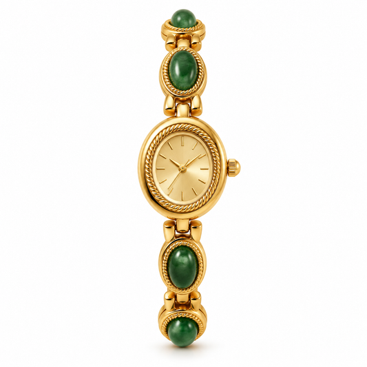 Amalfi Horloge - Goud / Groen / Goud