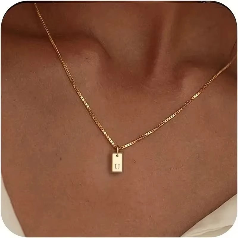 Flache Halskette - Gold