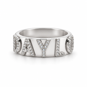 Signatuurring met Diamant - Zilver