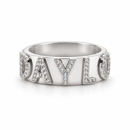 Signatuurring met Diamant - Zilver