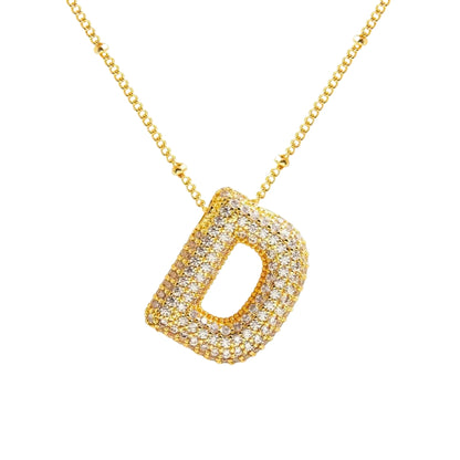 Massive Buchstaben Halskette - Gold