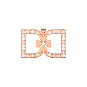 DD Oorbellen met Diamant - Roségoud