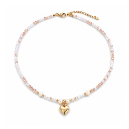 Elia Hart Parelketting - Goud