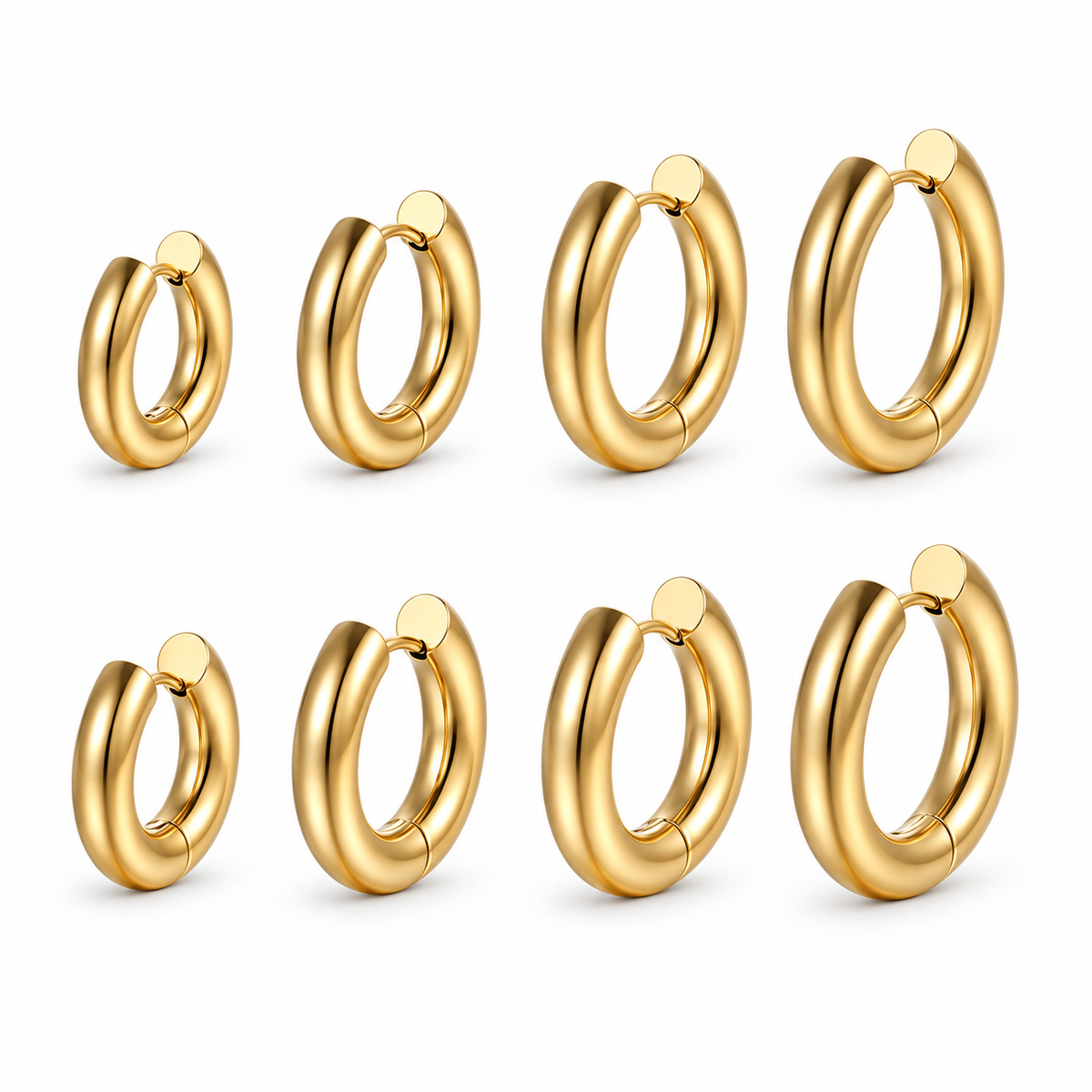 Klassieke Ronde Hoepeloorbellen - Goud