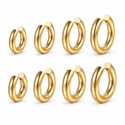 Klassieke Ronde Hoepeloorbellen - Goud