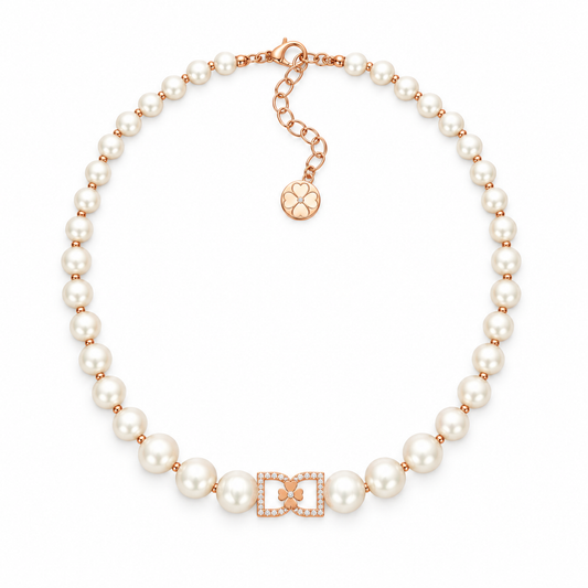 DD Choker met Diamant - Roségoud