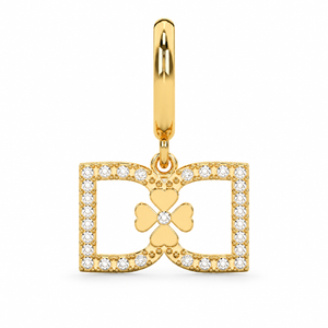 DD Hoops met Diamant - Goud