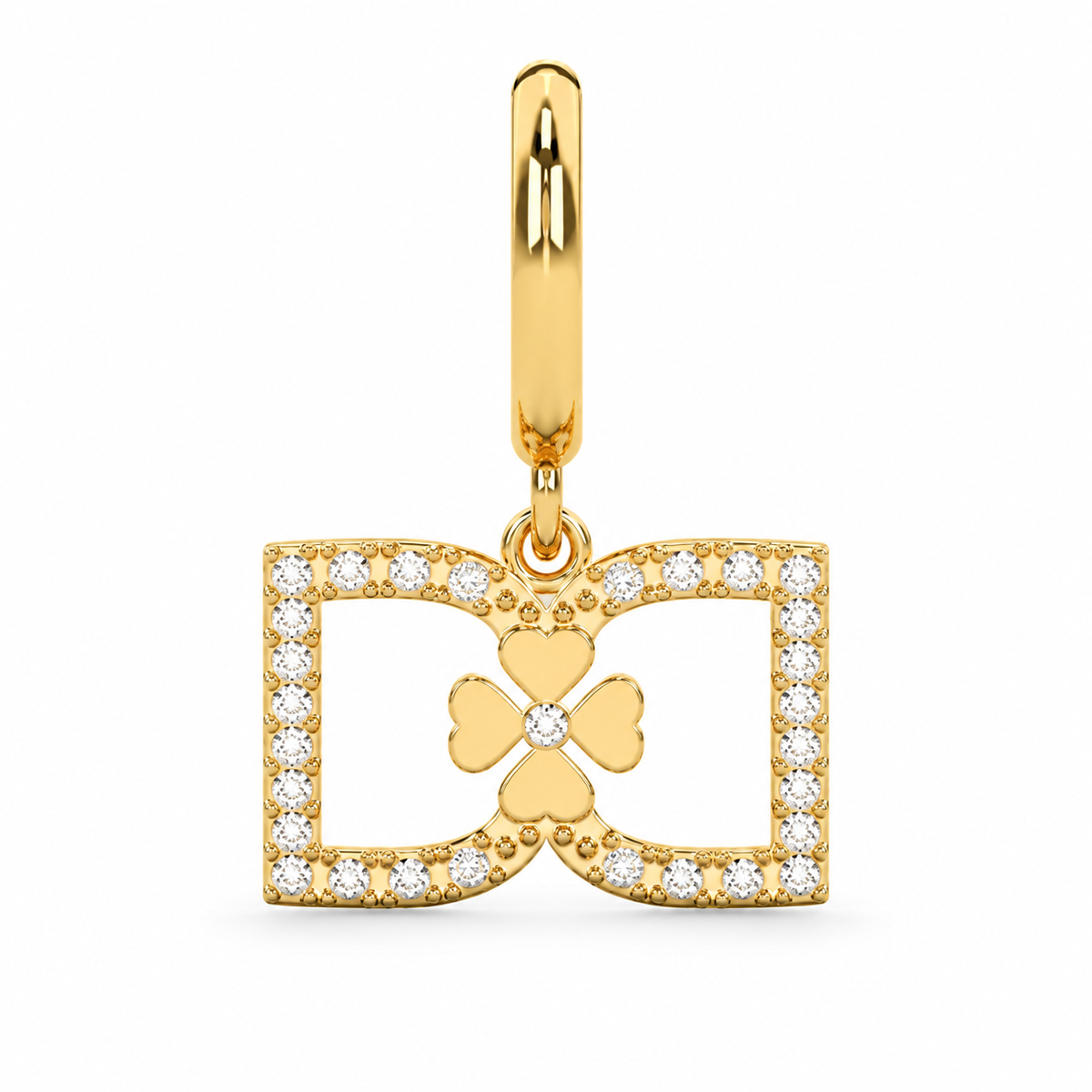 DD Hoops met Diamant - Goud