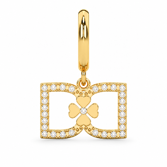 DD Hoops met Diamant - Goud