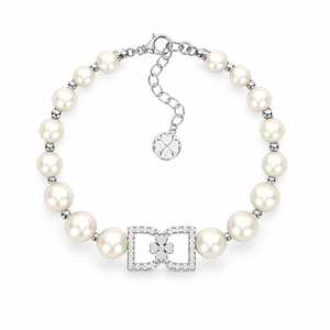 DD Parel Armband met Diamanten - Zilver