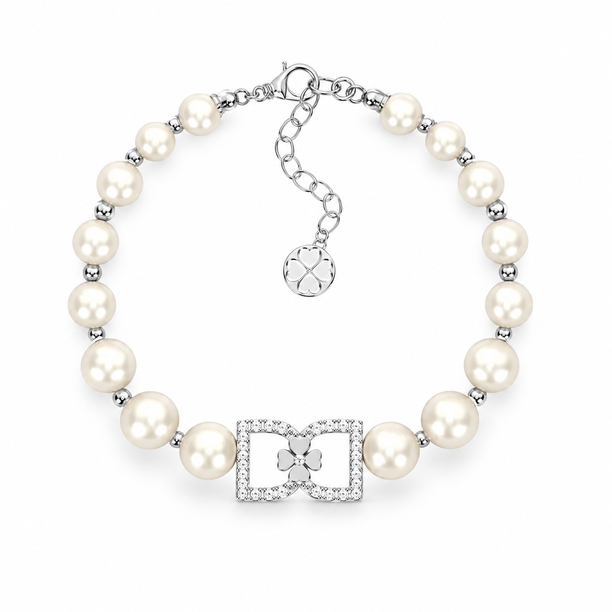 DD Parel Armband met Diamanten - Zilver
