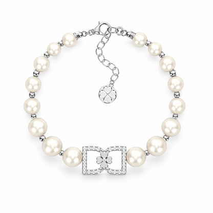 DD Parel Armband met Diamanten - Zilver