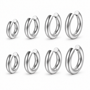 Klassieke Ronde Hoepeloorbellen - Zilver
