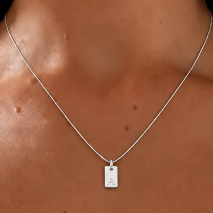 Platte Halsketting - Zilver
