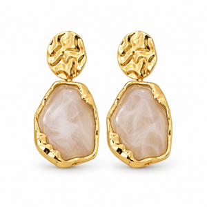 Marielle Oorbellen - Goud/Beige