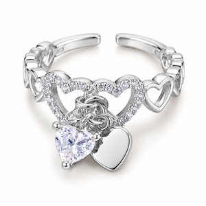 Milena Hart Ring - Zilver