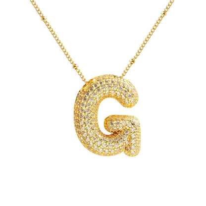 Massive Buchstaben Halskette - Gold