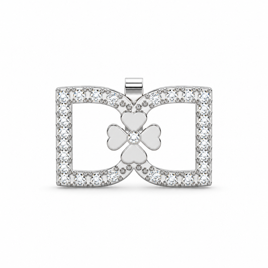 DD Oorbellen met Diamanten - Zilver