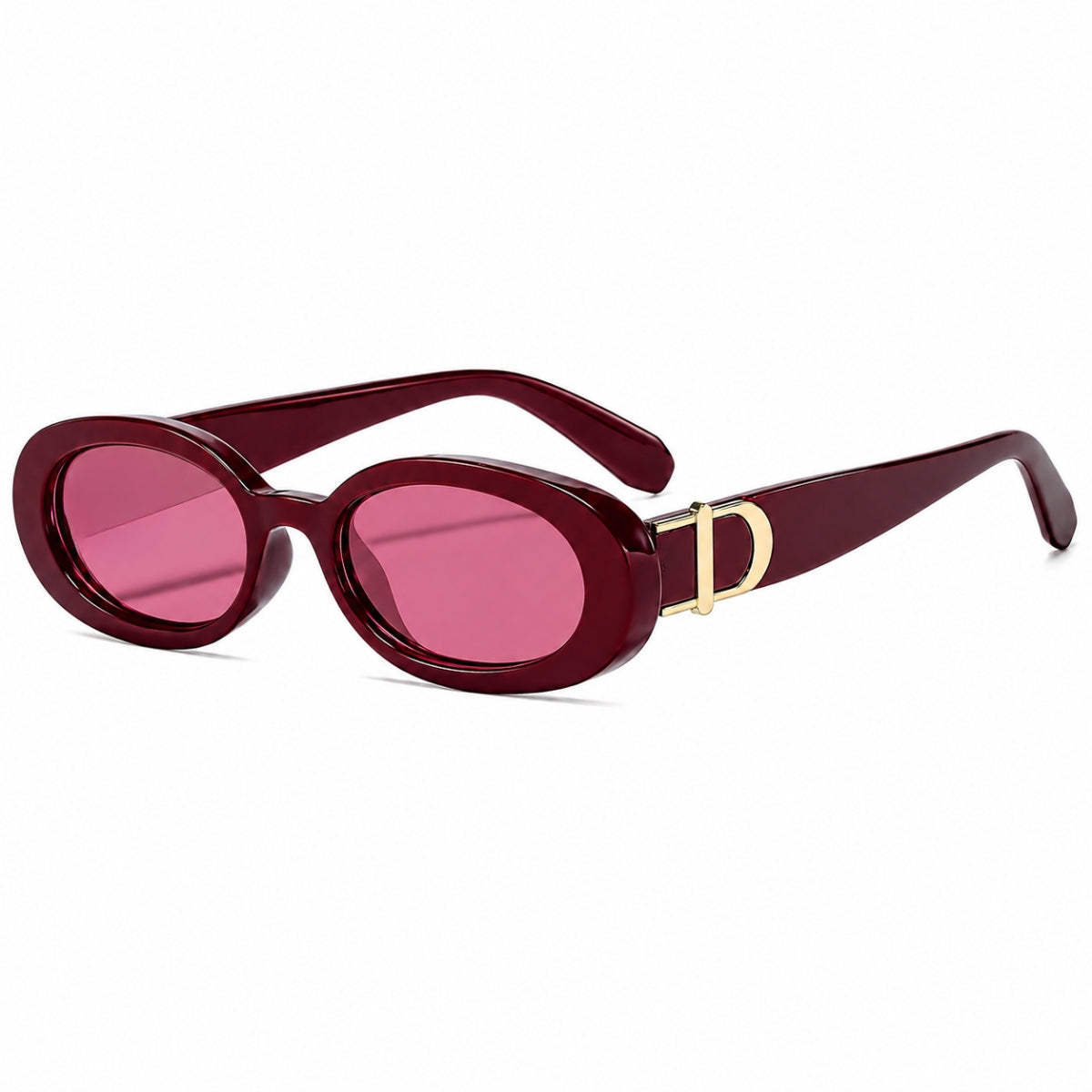 DD Sonnenbrille Oval - Rotwein Rot