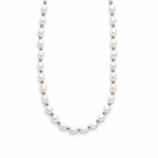 Zoey Parelketting - Zilver