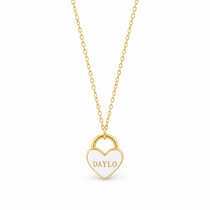Hart Ketting - Goud/Wit