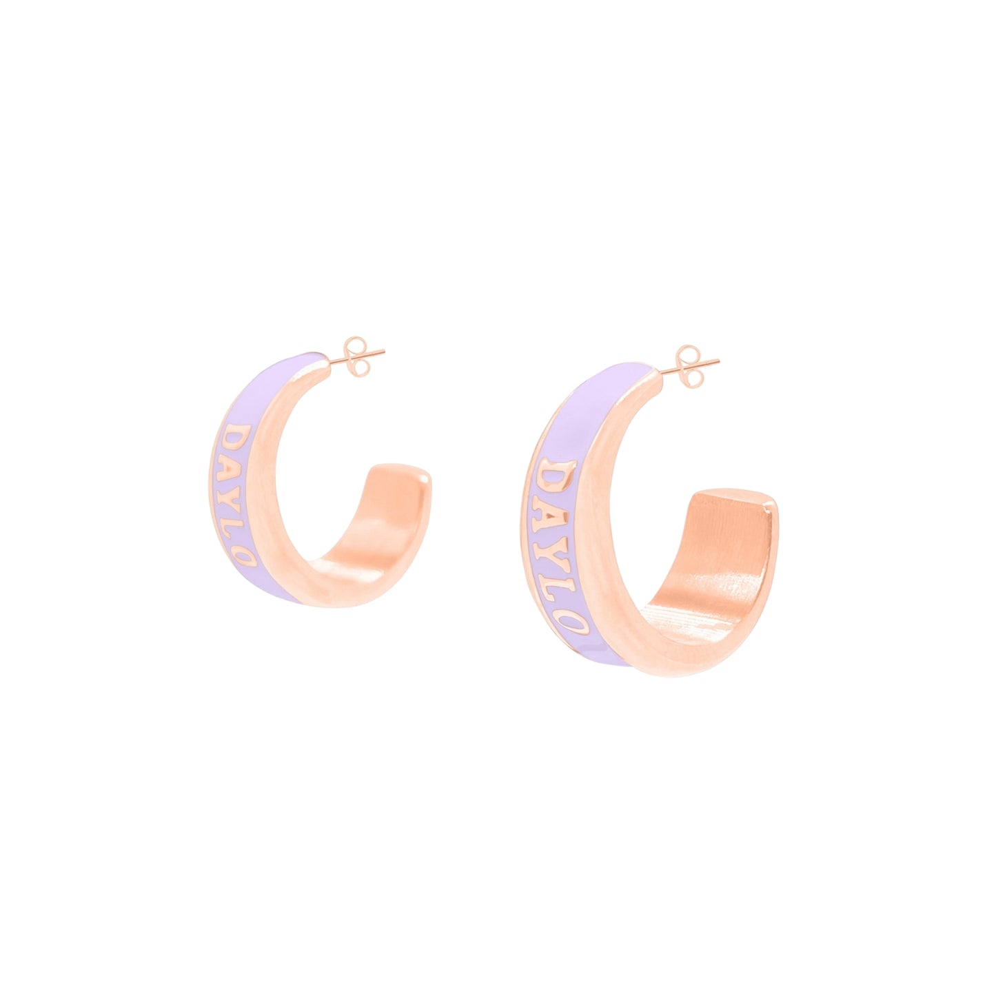 Creolen - Roségold/Lila
