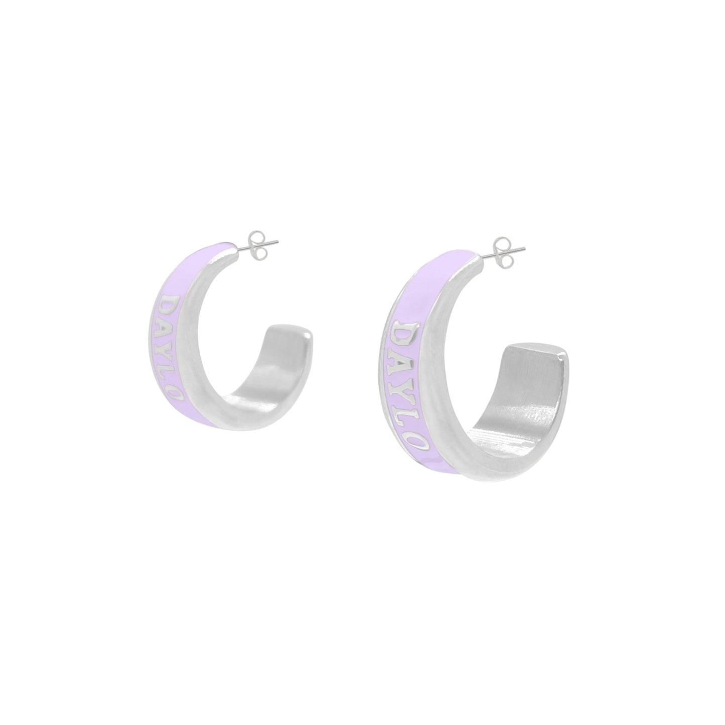 Creolen - Silber/Lila