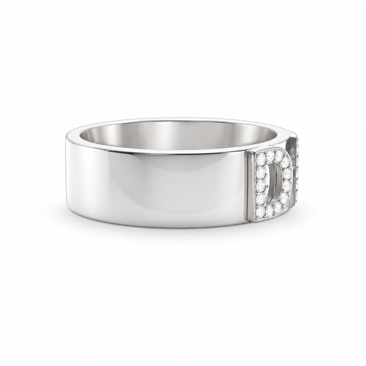 Signatuurring met Diamant - Zilver