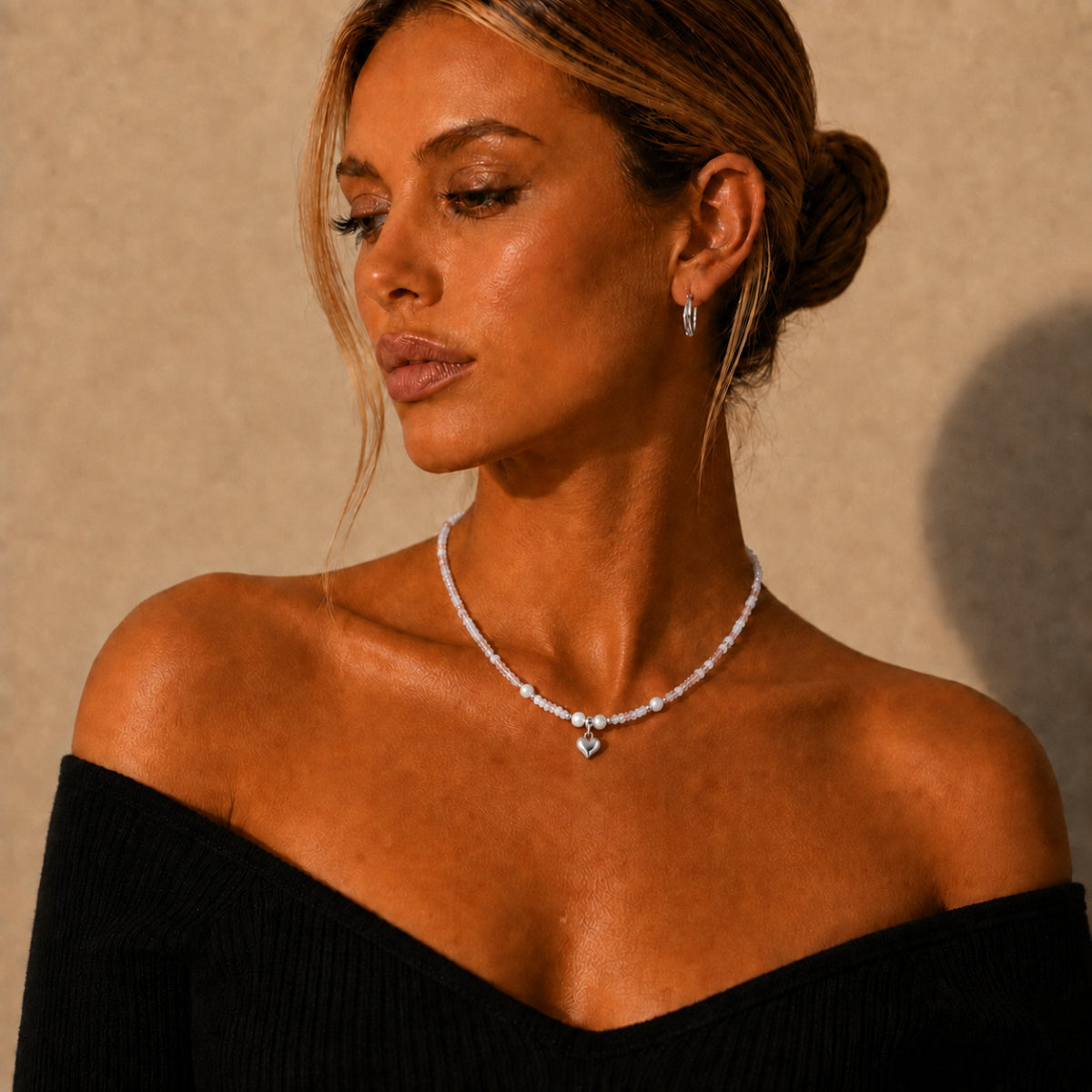 Elia Hart Parelketting - Zilver