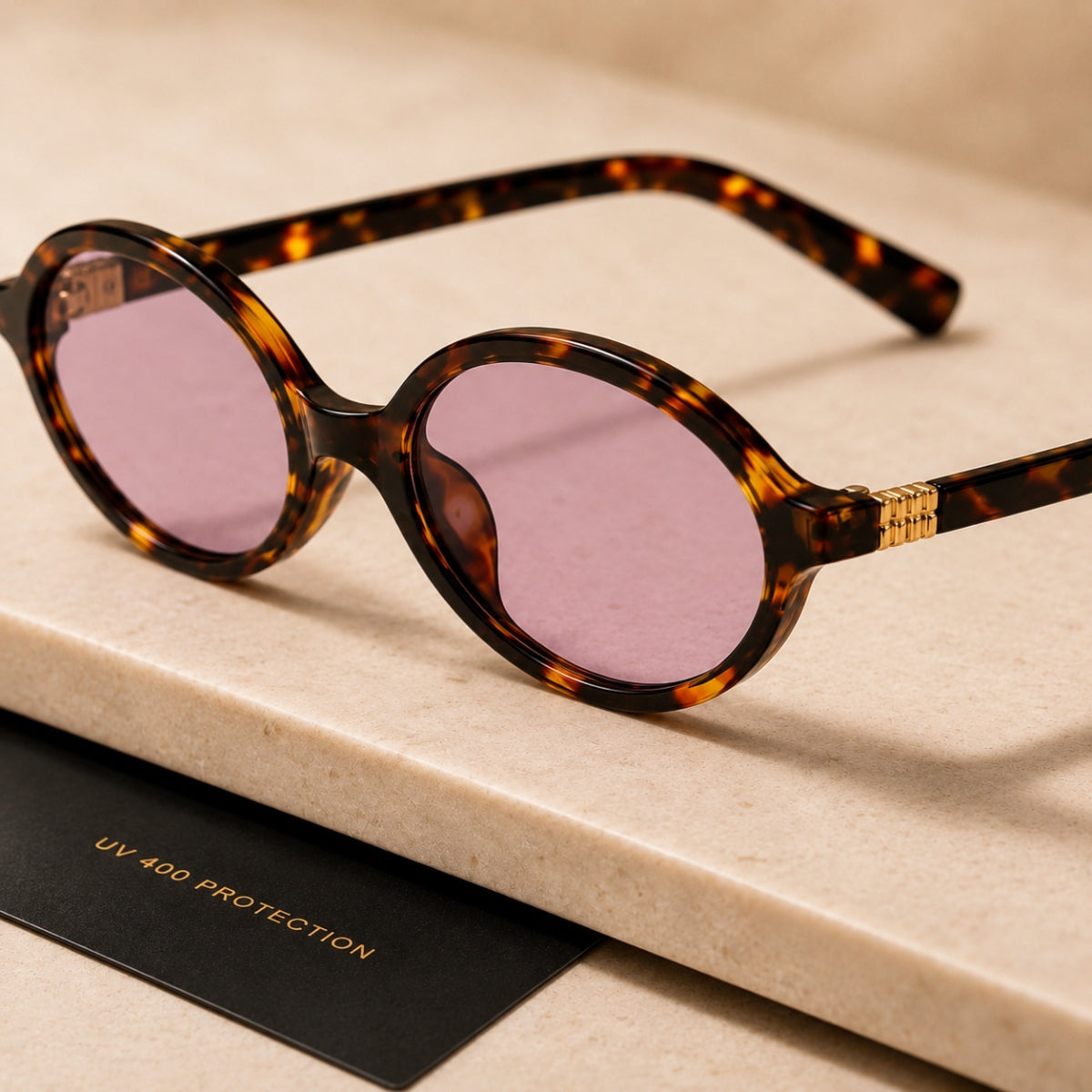 Adrien Solbrille - Leopard Lila
