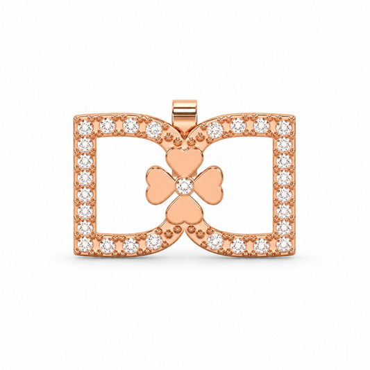 DD Oorbellen met Diamant - Roségoud