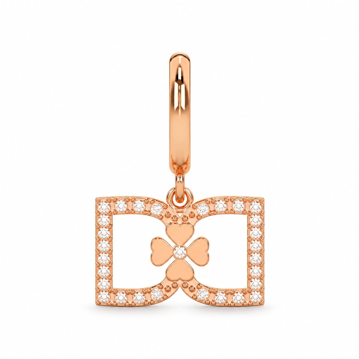 DD Hoops met Diamant - Roségoud