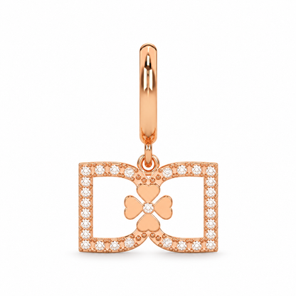 DD Hoops met Diamant - Roségoud