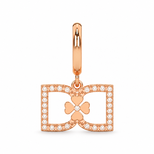 DD Hoops met Diamant - Roségoud
